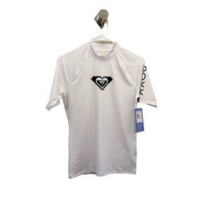 Roxy rashguard 50+ UPF White Short Sleeve Women Large/12